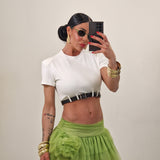 Maglia crop LARA bianca