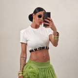 Maglia crop LARA bianca