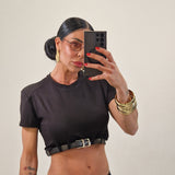 Maglia crop LARA nero