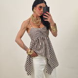 Top TRINA marrone