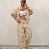 Giubbino di jeans CARLY beige by LUMINA