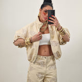 Giubbino di jeans CARLY beige by LUMINA