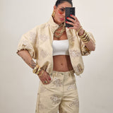 Giubbino di jeans CARLY beige by LUMINA