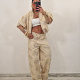 Giubbino di jeans CARLY beige by LUMINA