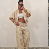 Giubbino di jeans CARLY beige by LUMINA
