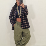 Blazer OLIVIA a quadri blu&borgogna
