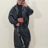 Bomber ecopelle VIVIANA nero