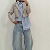 Blazer Crop tortora