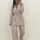 Tailleur Singapore tortora