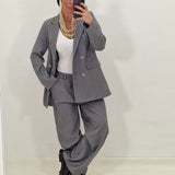 Coordinato JAMILA gessato grigio