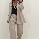 Tailleur Singapore tortora