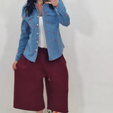 Camicia di jeans  PASSION cuori rossi