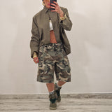 Bermuda in denim GIOELE camouflage