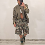 Bermuda in denim GIOELE camouflage