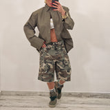 Bermuda in denim GIOELE camouflage
