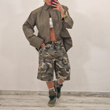 Bermuda in denim GIOELE camouflage