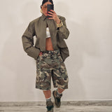 Bermuda in denim GIOELE camouflage
