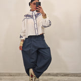 Camicia INDY bianca e blu