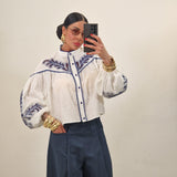 Camicia INDY bianca e blu