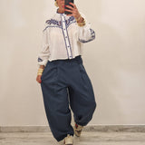 Camicia INDY bianca e blu