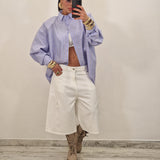 Bermuda in denim ISMAELE bianco