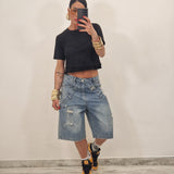 Bermuda in denim GIOELE blu jeans
