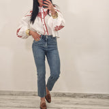 Camicia INDY bianca e rossa