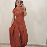 Pantalone BLOOM coccio