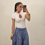 Pantalone BLOOM celeste