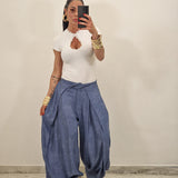 Pantalone BLOOM celeste