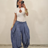 Pantalone BLOOM celeste