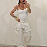 Jeans MAORI bianco