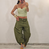 Jeans MAORI verde militare