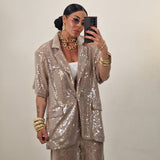 Blazer RAIO tortora by LUMINA