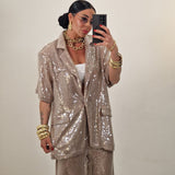 Blazer RAIO tortora by LUMINA