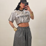 Maglia crop MONA grigio