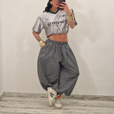 Maglia crop MONA grigio