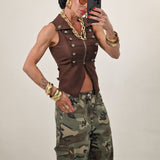 Gilet JANVISA marrone