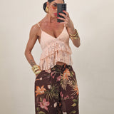 Top FLORES rosa