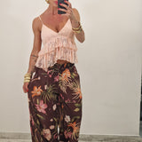 Top FLORES rosa