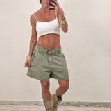 Pantaloncino di jeans JAMES verde militare