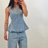 Coordinato di jeans QUEEN blu jeans