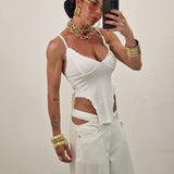 Top CHLOE bianco
