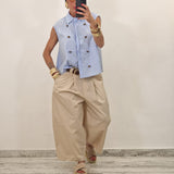 Camicia REBE righe celeste