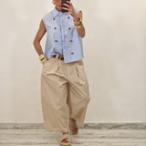 Camicia REBE righe celeste