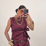 Pantalone STEVEN bordeaux