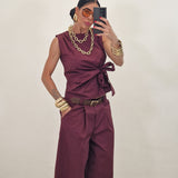 Pantalone STEVEN bordeaux
