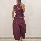 Pantalone STEVEN bordeaux