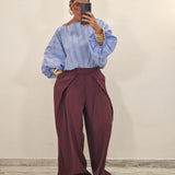 Maglia DAMI celeste con righe multicolore