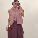 Camicia REBE righe bordeaux
